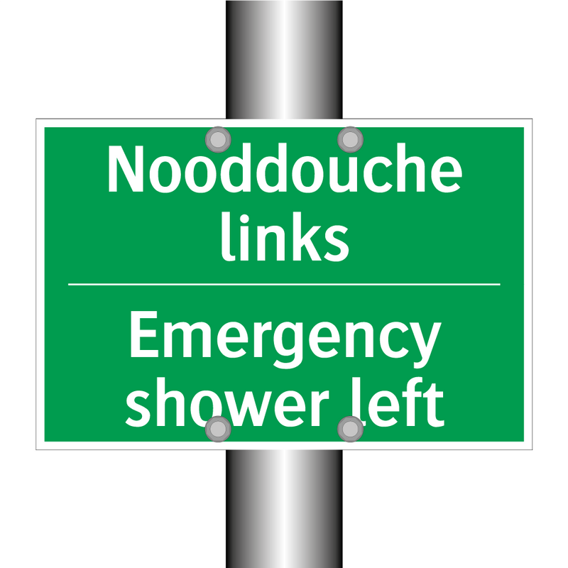 Nooddouche links - Emergency shower left & Nooddouche links - Emergency shower left