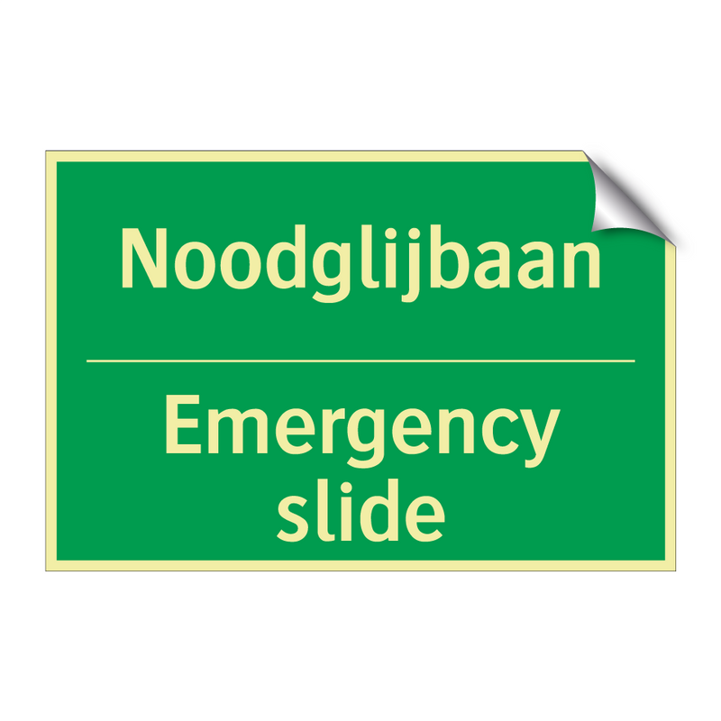 Noodglijbaan - Emergency slide & Noodglijbaan - Emergency slide & Noodglijbaan - Emergency slide