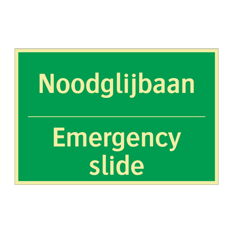 Noodglijbaan - Emergency slide & Noodglijbaan - Emergency slide & Noodglijbaan - Emergency slide