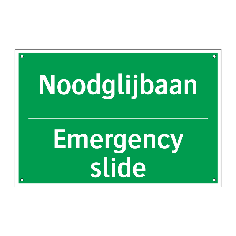 Noodglijbaan - Emergency slide & Noodglijbaan - Emergency slide & Noodglijbaan - Emergency slide