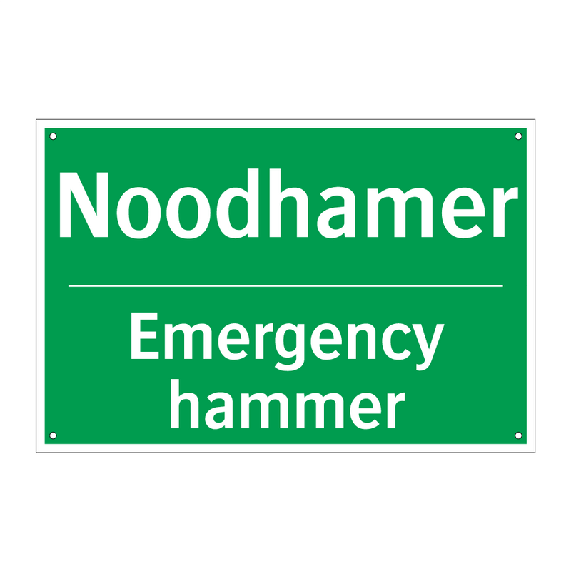 Noodhamer - Emergency hammer & Noodhamer - Emergency hammer & Noodhamer - Emergency hammer