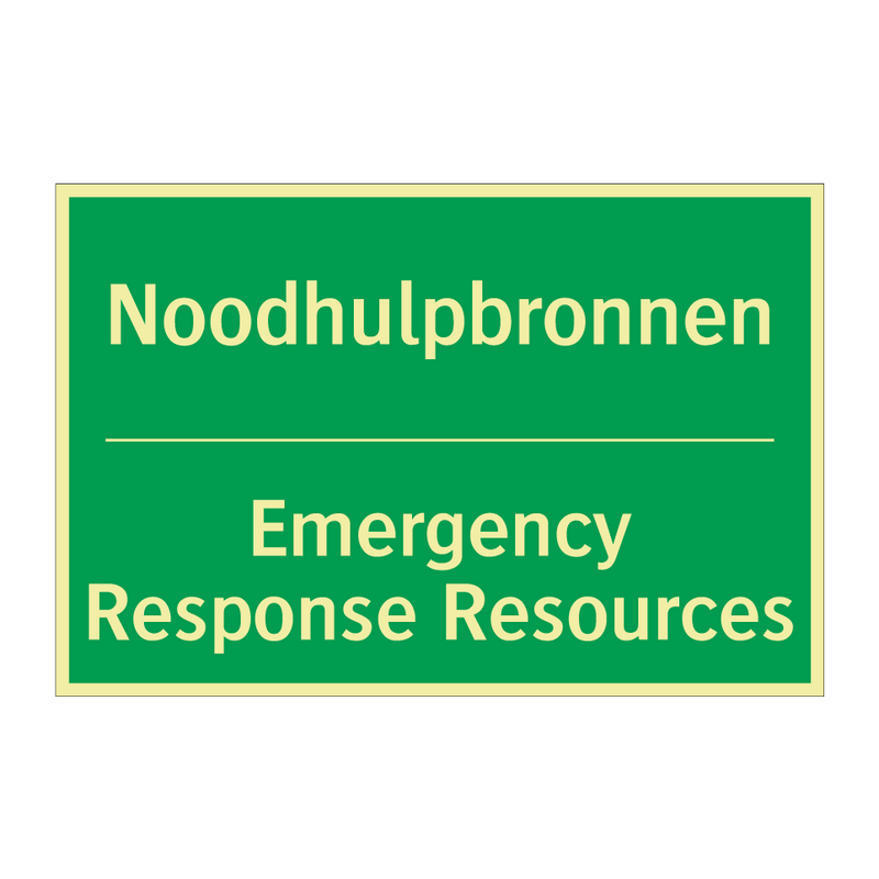 Noodhulpbronnen - Emergency Response Resources /.../