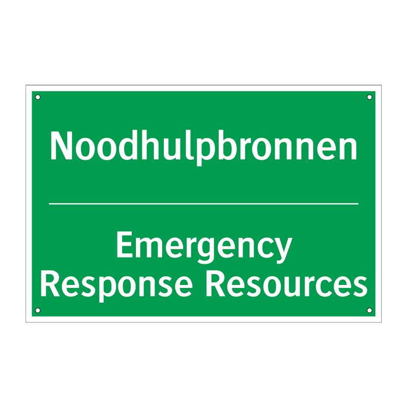 Noodhulpbronnen - Emergency Response Resources /.../