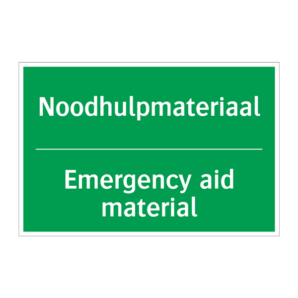 Noodhulpmateriaal - Emergency aid material & Noodhulpmateriaal - Emergency aid material