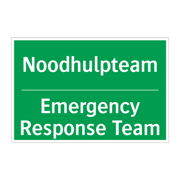 Noodhulpteam - Emergency Response Team & Noodhulpteam - Emergency Response Team