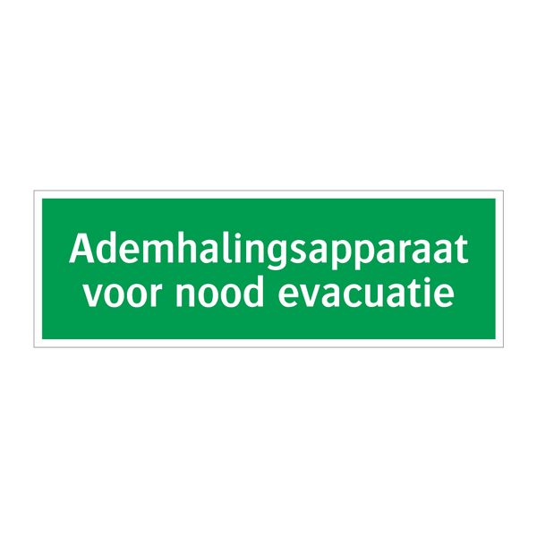 Ademhalingsapparaat voor nood evacuatie & Ademhalingsapparaat voor nood evacuatie