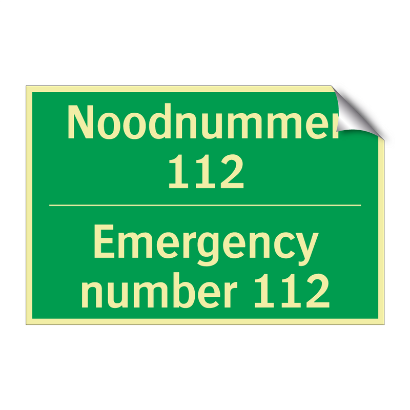 Noodnummer 112 - Emergency number 112 & Noodnummer 112 - Emergency number 112