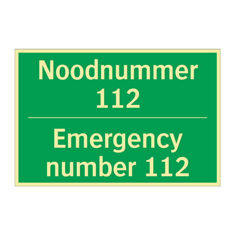 Noodnummer 112 - Emergency number 112 & Noodnummer 112 - Emergency number 112