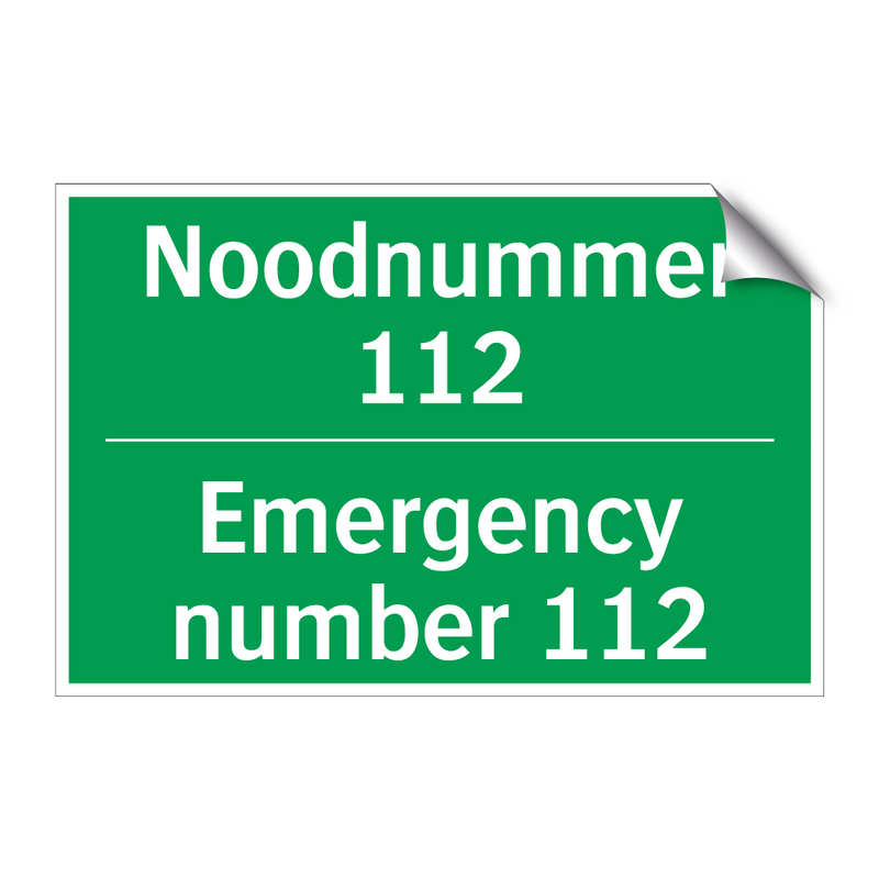 Noodnummer 112 - Emergency number 112 & Noodnummer 112 - Emergency number 112