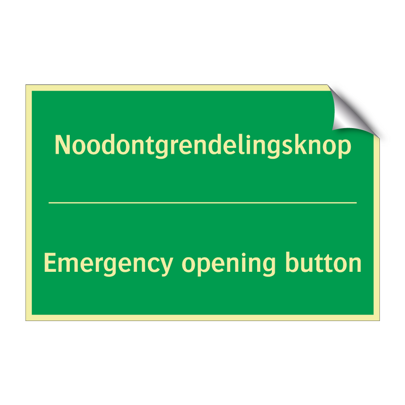 Noodontgrendelingsknop - Emergency opening button