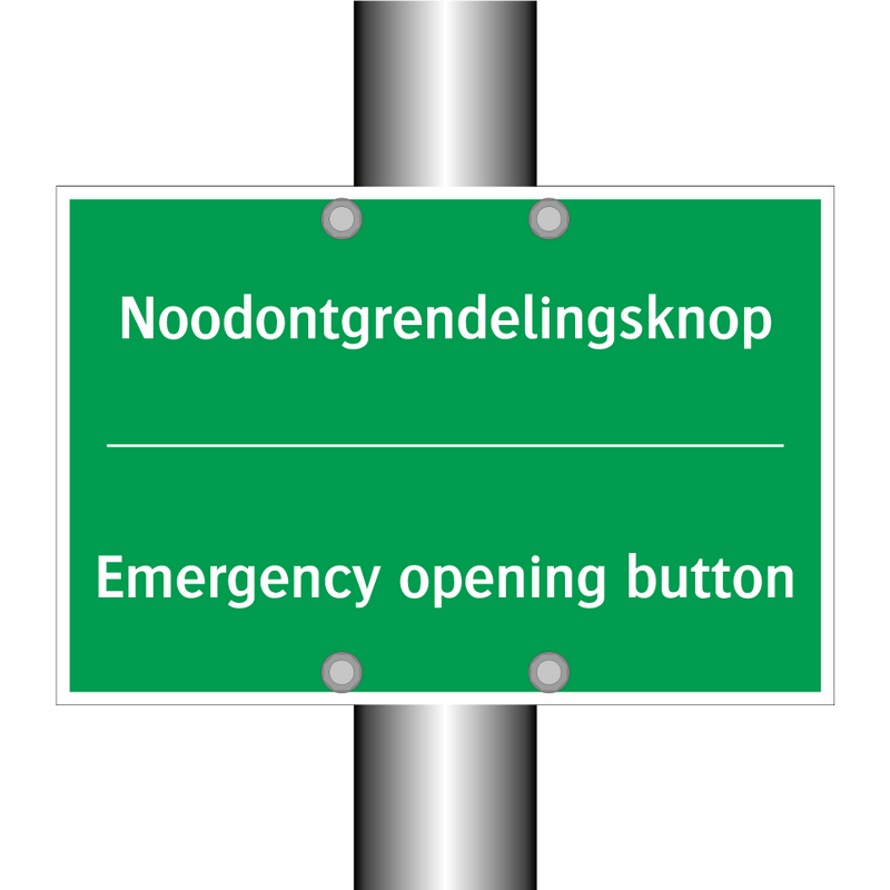 Noodontgrendelingsknop - Emergency opening button