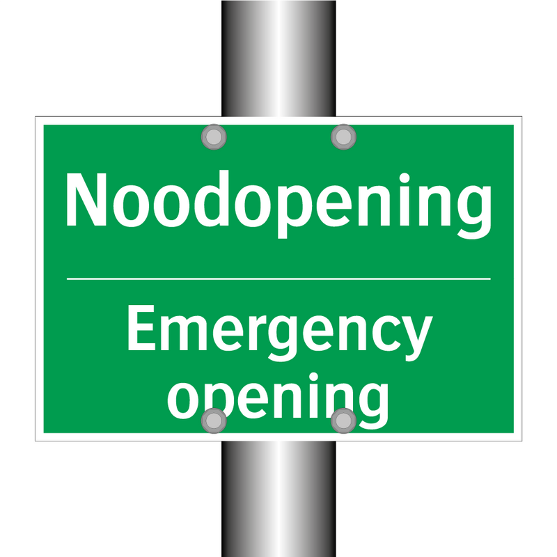 Noodopening - Emergency opening & Noodopening - Emergency opening & Noodopening - Emergency opening