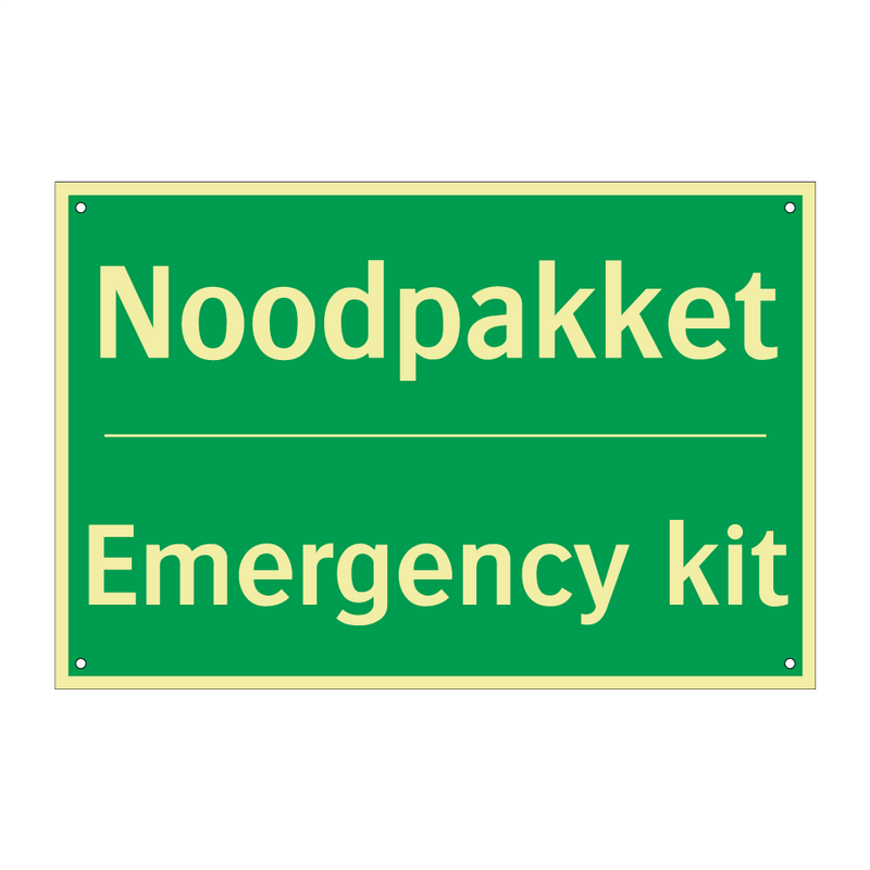 Noodpakket - Emergency kit & Noodpakket - Emergency kit & Noodpakket - Emergency kit