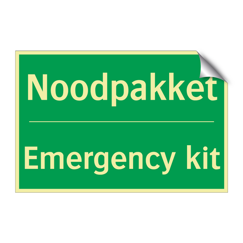 Noodpakket - Emergency kit & Noodpakket - Emergency kit & Noodpakket - Emergency kit