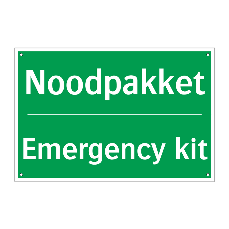 Noodpakket - Emergency kit & Noodpakket - Emergency kit & Noodpakket - Emergency kit