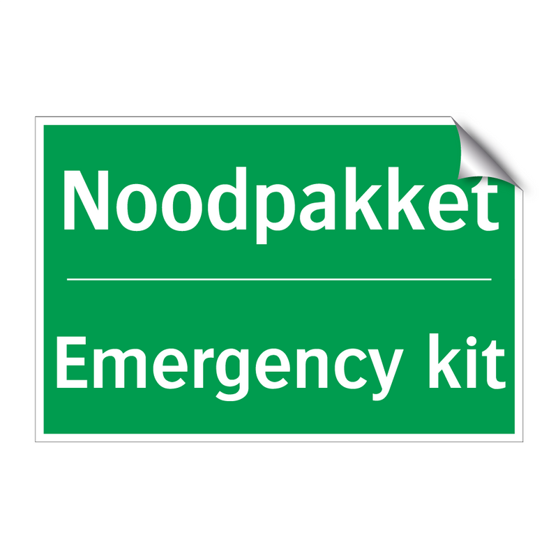 Noodpakket - Emergency kit & Noodpakket - Emergency kit & Noodpakket - Emergency kit