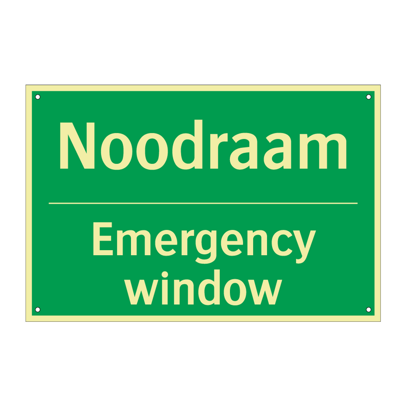 Noodraam - Emergency window & Noodraam - Emergency window & Noodraam - Emergency window