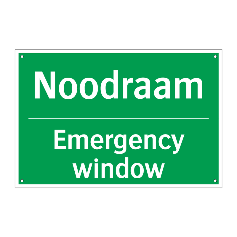 Noodraam - Emergency window & Noodraam - Emergency window & Noodraam - Emergency window