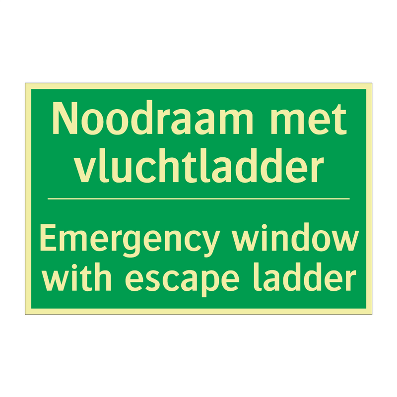 Noodraam met vluchtladder - Emergency window with escape /.../