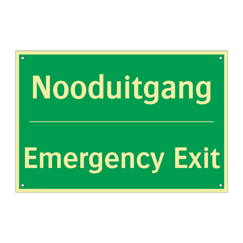 Nooduitgang - Emergency Exit & Nooduitgang - Emergency Exit & Nooduitgang - Emergency Exit