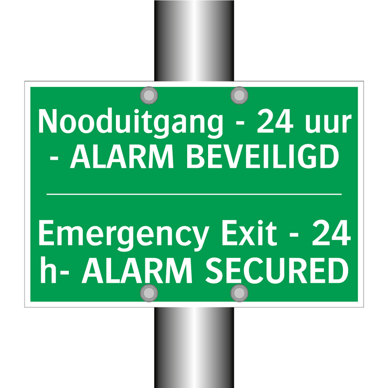 Nooduitgang - 24 uur - ALARM BEVEILIGD /.../ - Emergency Exit - 24 h- ALARM /.../