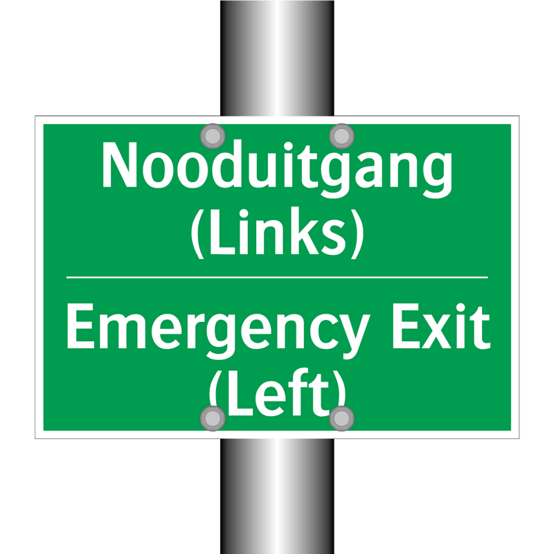 Nooduitgang (Links) - Emergency Exit (Left) & Nooduitgang (Links) - Emergency Exit (Left)