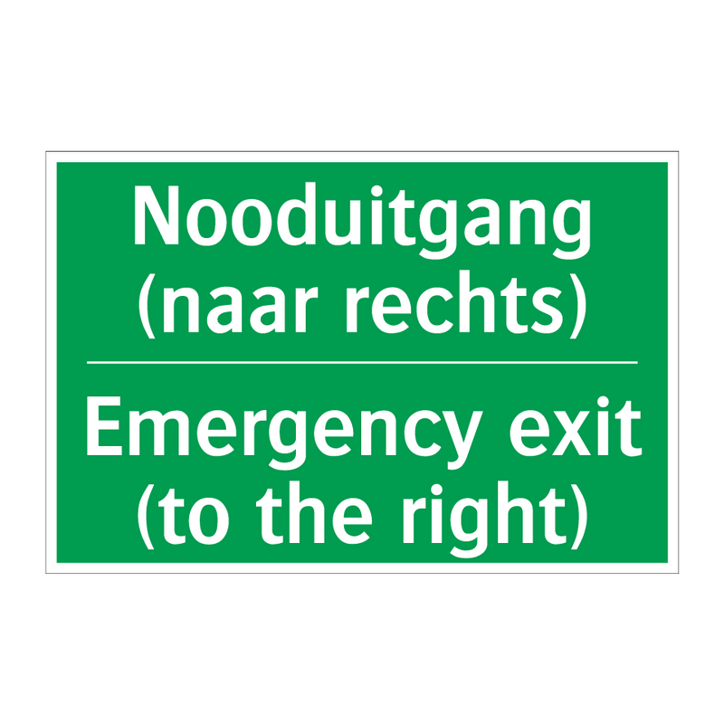 Nooduitgang (naar rechts) - Emergency exit (to the right) /.../