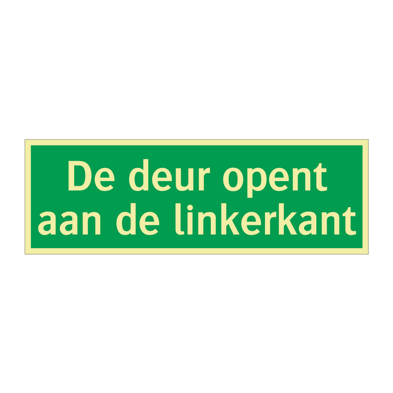 De deur opent aan de linkerkant & De deur opent aan de linkerkant & De deur opent aan de linkerkant