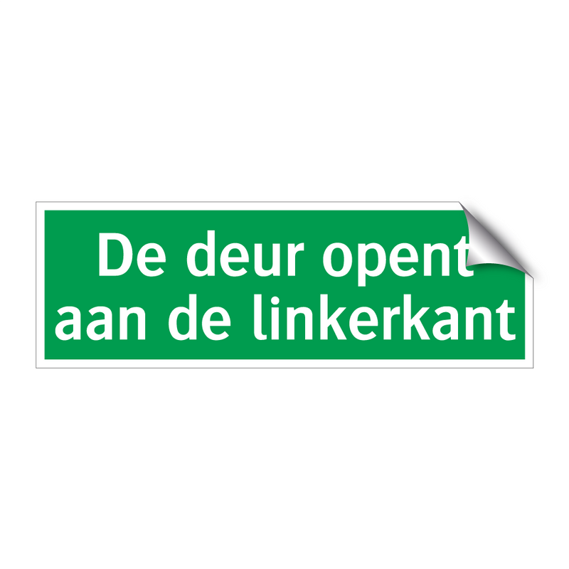 De deur opent aan de linkerkant & De deur opent aan de linkerkant & De deur opent aan de linkerkant