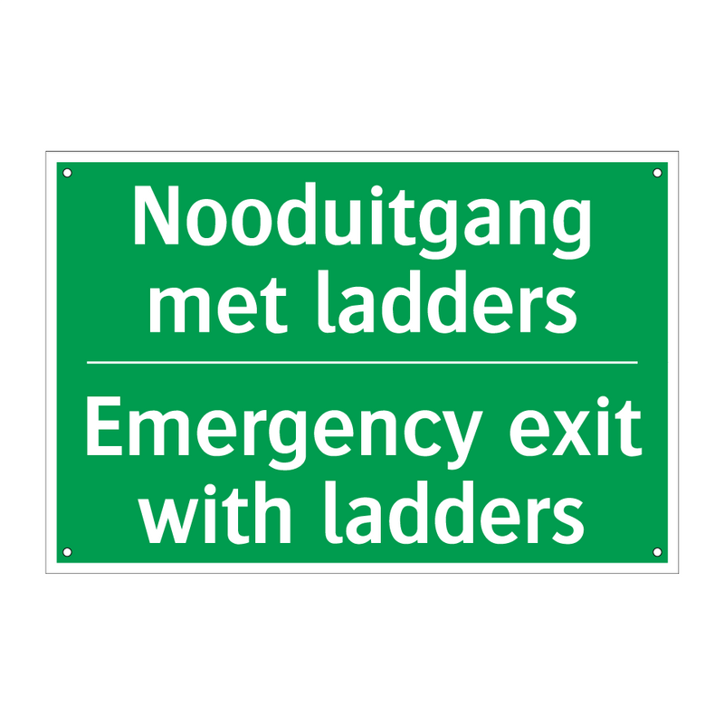 Nooduitgang met ladders - Emergency exit with ladders /.../