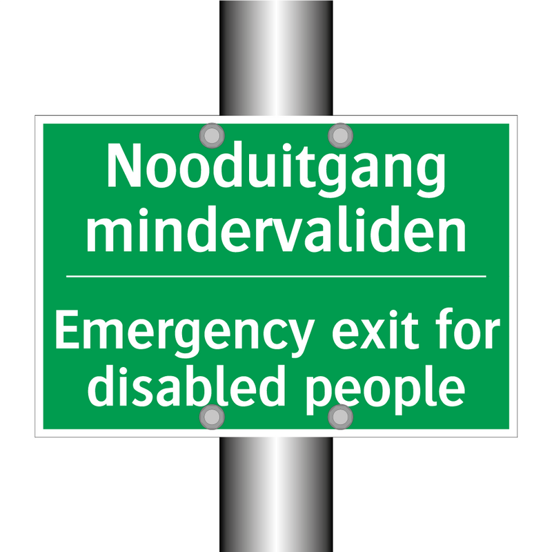 Nooduitgang mindervaliden - Emergency exit for disabled /.../