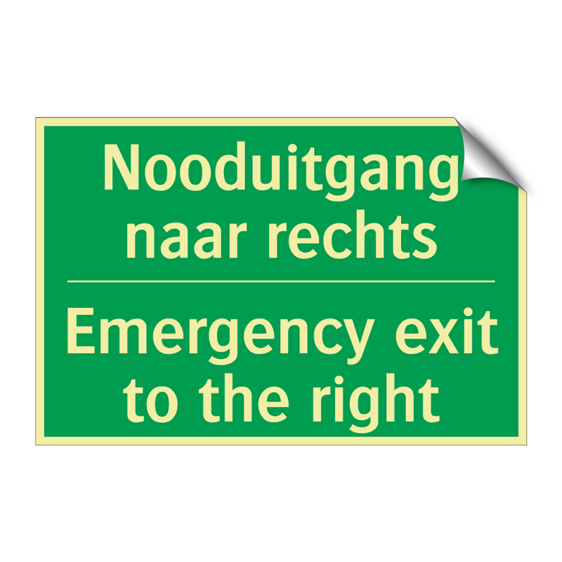 Nooduitgang naar rechts - Emergency exit to the right /.../