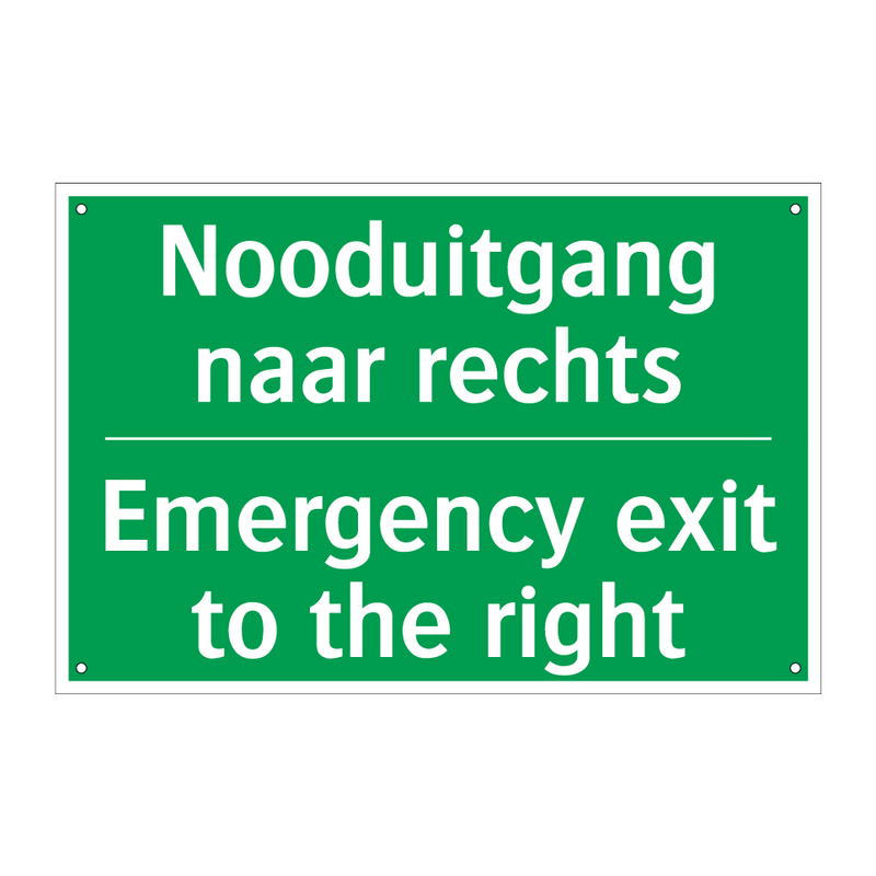 Nooduitgang naar rechts - Emergency exit to the right /.../