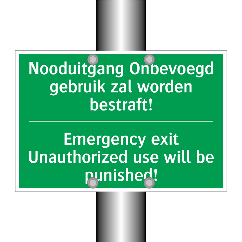 Nooduitgang Onbevoegd gebruik /.../ - Emergency exit Unauthorized /.../