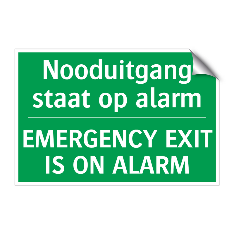 Nooduitgang staat op alarm - EMERGENCY EXIT IS ON ALARM /.../