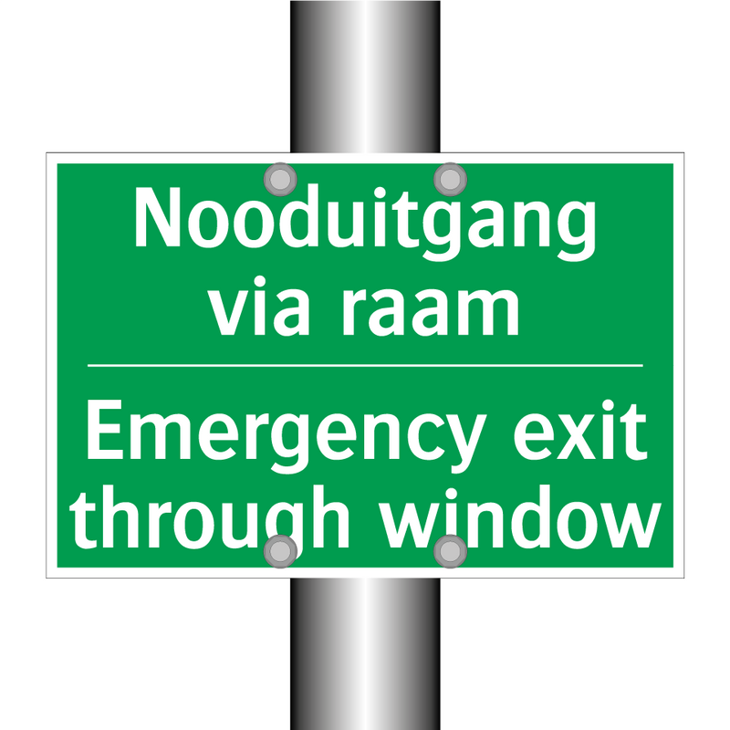 Nooduitgang via raam - Emergency exit through window /.../