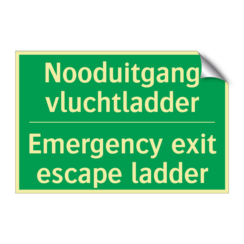 Nooduitgang vluchtladder - Emergency exit escape ladder /.../