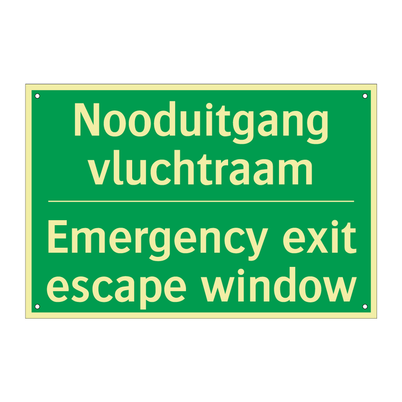 Nooduitgang vluchtraam - Emergency exit escape window /.../