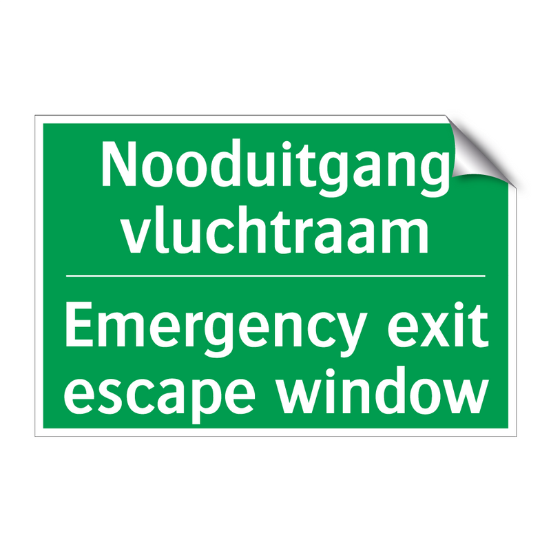 Nooduitgang vluchtraam - Emergency exit escape window /.../