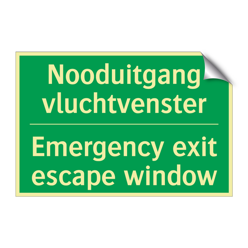 Nooduitgang vluchtvenster - Emergency exit escape window /.../