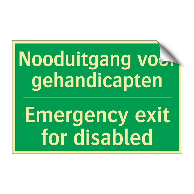 Nooduitgang voor gehandicapten - Emergency exit for disabled /.../