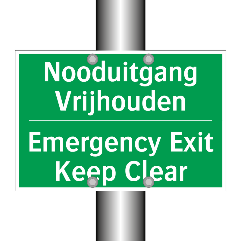 Nooduitgang Vrijhouden - Emergency Exit Keep Clear