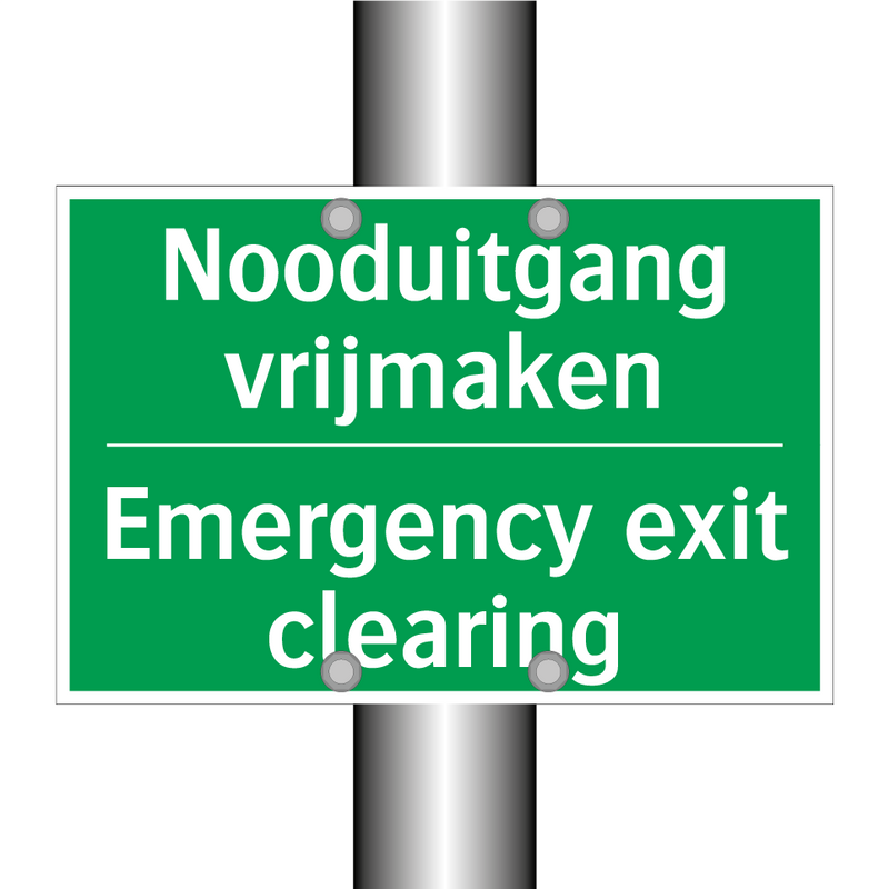 Nooduitgang vrijmaken - Emergency exit clearing & Nooduitgang vrijmaken - Emergency exit clearing