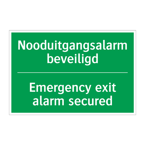 Nooduitgangsalarm beveiligd - Emergency exit alarm secured /.../