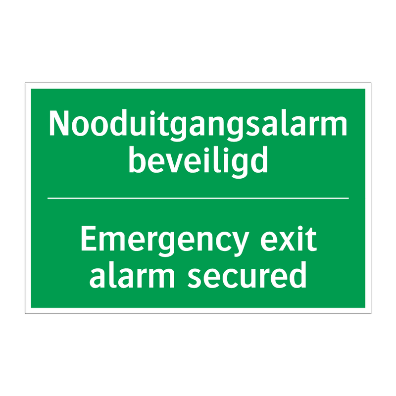 Nooduitgangsalarm beveiligd - Emergency exit alarm secured /.../