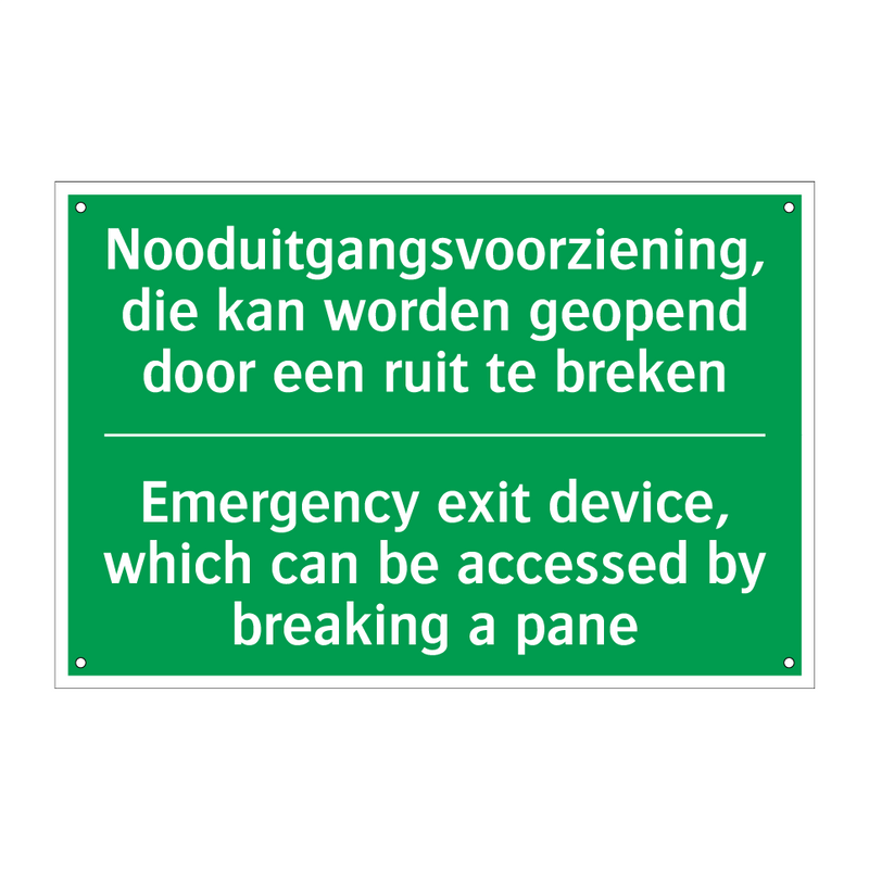 Nooduitgangsvoorziening, die kan /.../ - Emergency exit device, which /.../