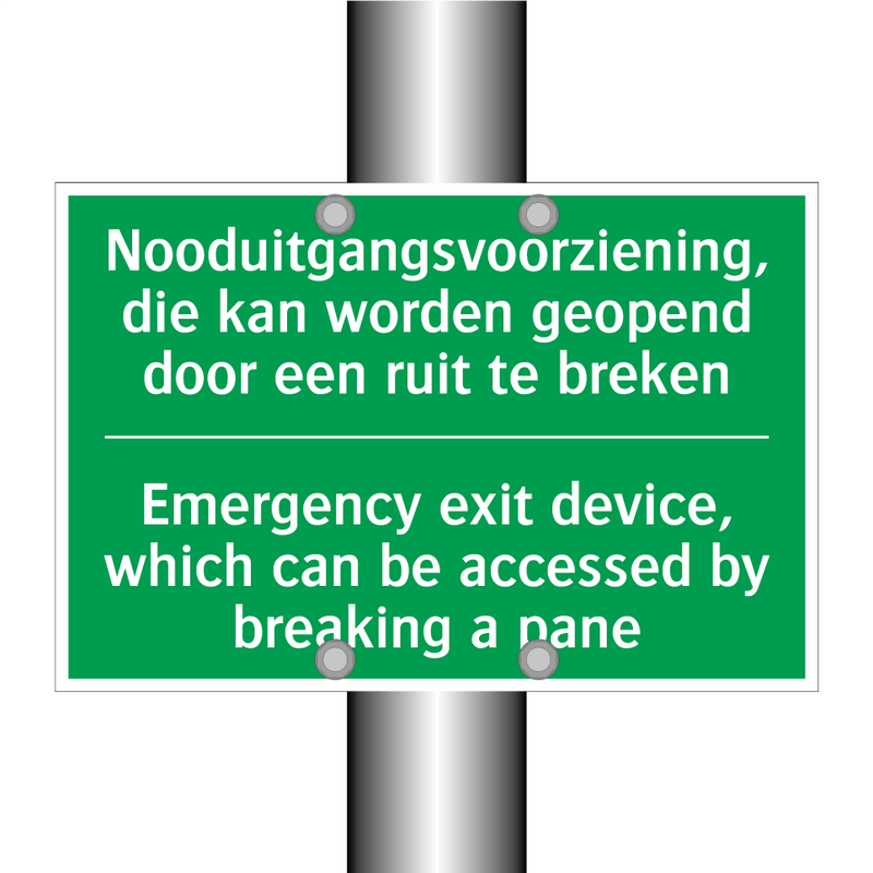 Nooduitgangsvoorziening, die kan /.../ - Emergency exit device, which /.../