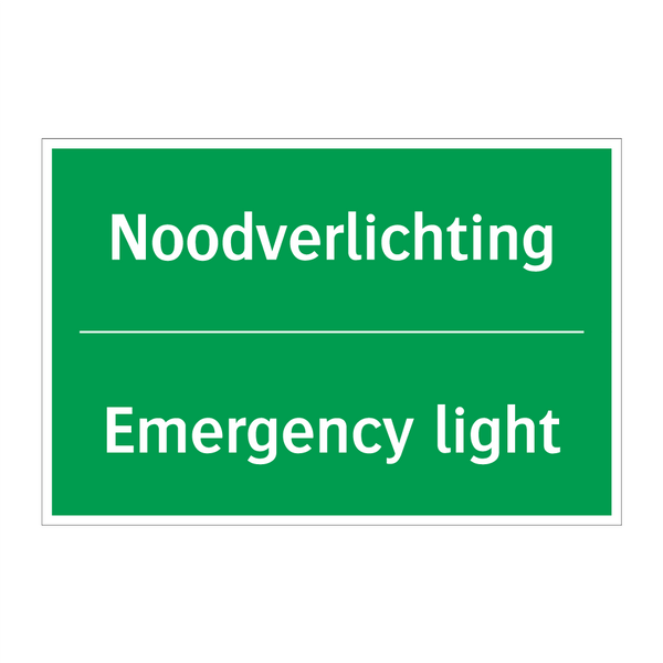 Noodverlichting - Emergency light & Noodverlichting - Emergency light