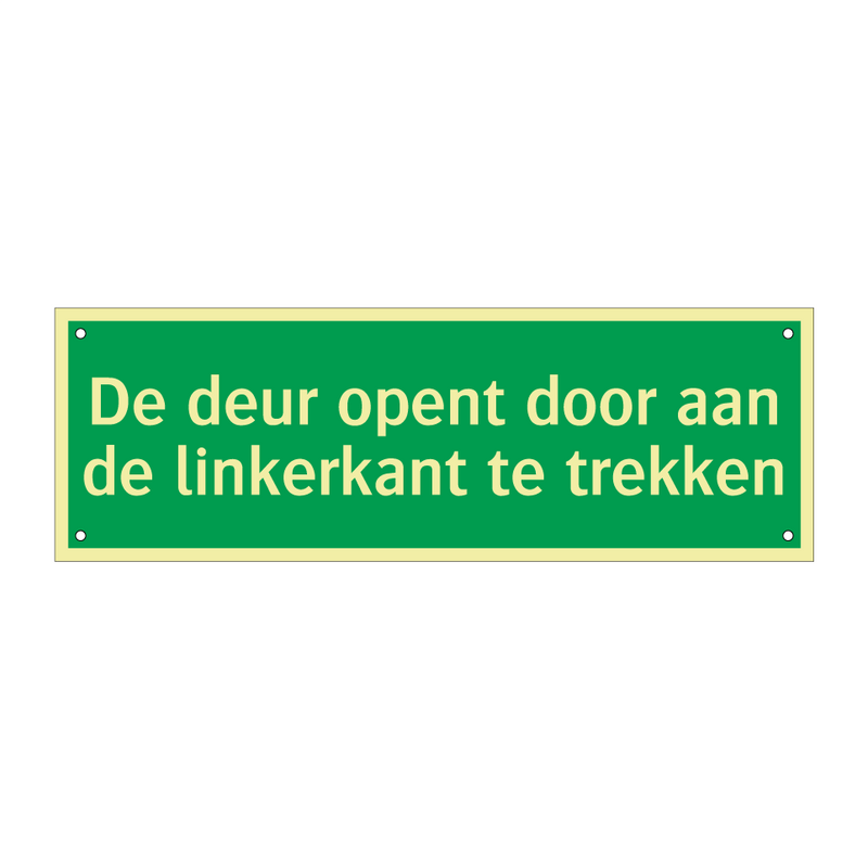 De deur opent door aan de linkerkant te trekken & De deur opent door aan de linkerkant te trekken