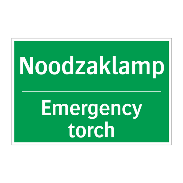 Noodzaklamp - Emergency torch & Noodzaklamp - Emergency torch & Noodzaklamp - Emergency torch